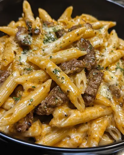 Creamy White Cheddar Cajun Steak Penne 2.webp