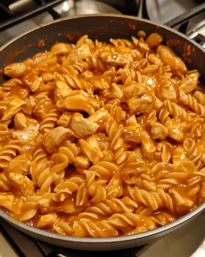 One Pot Bold Honey BBQ Chicken Pasta 1.webp