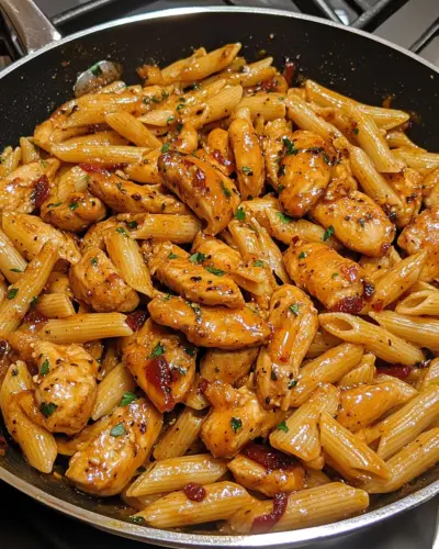Sticky Sweet Chili Garlic Chicken Penne.webp