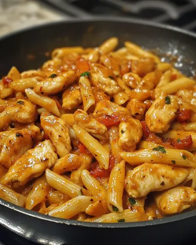 One Skillet Spicy Chipotle Honey Chicken Pasta 1.webp