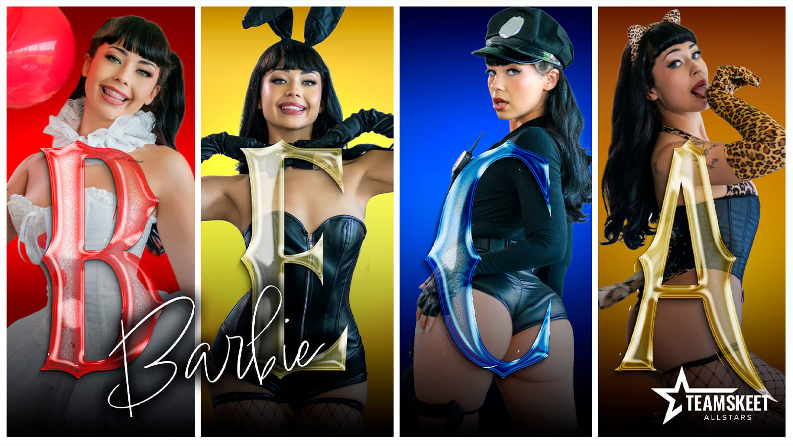 TeamSkeetAllstars 25 10 03 Beca Barbie October Spotlight: Beca Barbies Slutty Costumes Wont Stay On for Long [ 1080p]