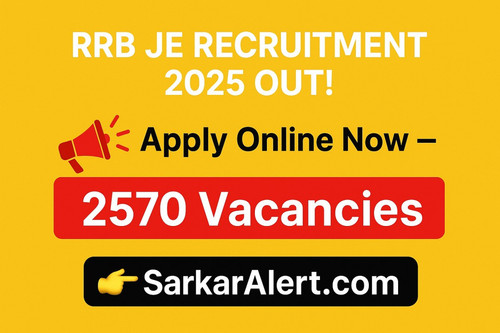 RRB JE Recruitment 2025 apply online, notification PDF, admit card and result updates