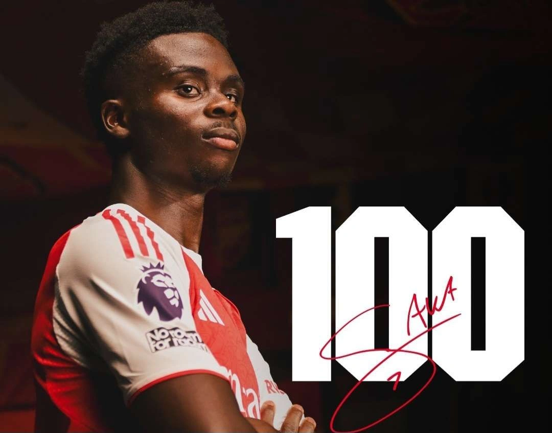 Bukayo Saka Resmi Mencapai 100 Gol Premier League