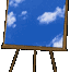 Clouds on easel