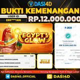 BUKTI KEMENANGAN 05 OKTOBER 2025 DI  EGYPT'S GLOW RP.12.000.000