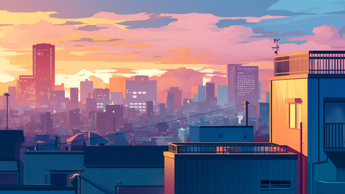 aesthetic cityscape sunset desktop wallpaper 4k.jpg
