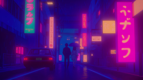 anime couple walking in tokyo rain desktop wallpaper.jpg