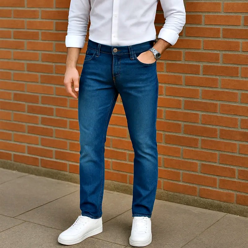 Calça Jeans Masculina Elastano Slim Original Lycra