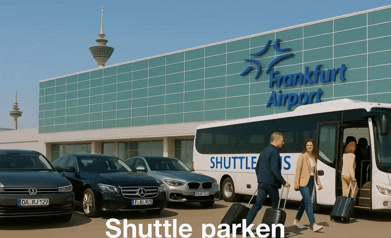 Shuttle Bus am Flughafen Frankfurt