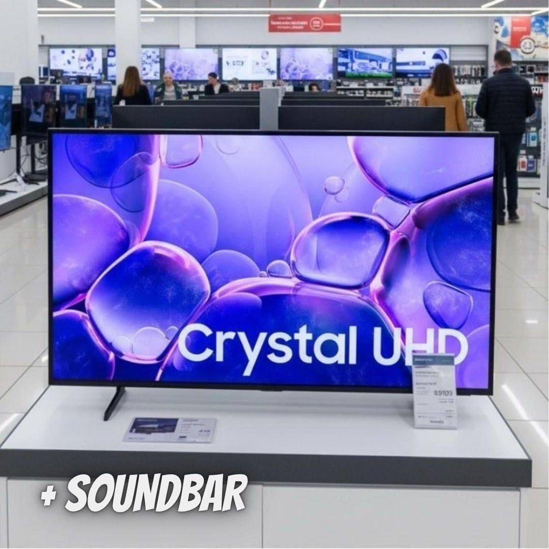 Samsung Smart TV 50” Crystal UHD 4K U8100F 2025 + Soundbar HW-B400F/ZD