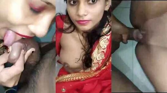 Exclusive Lal Saree Slim Horny Bhabhi MMS
