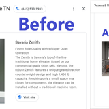Before and After Savaria Zenith