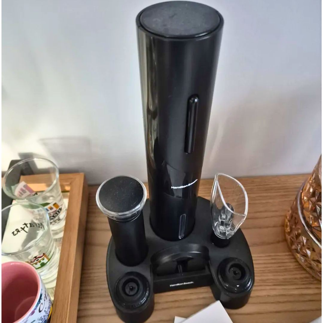 Conjunto Kit Abridor De Vinho Saca Rolhas Elétrico C/acessórios Hamilton Beach – Aswe022