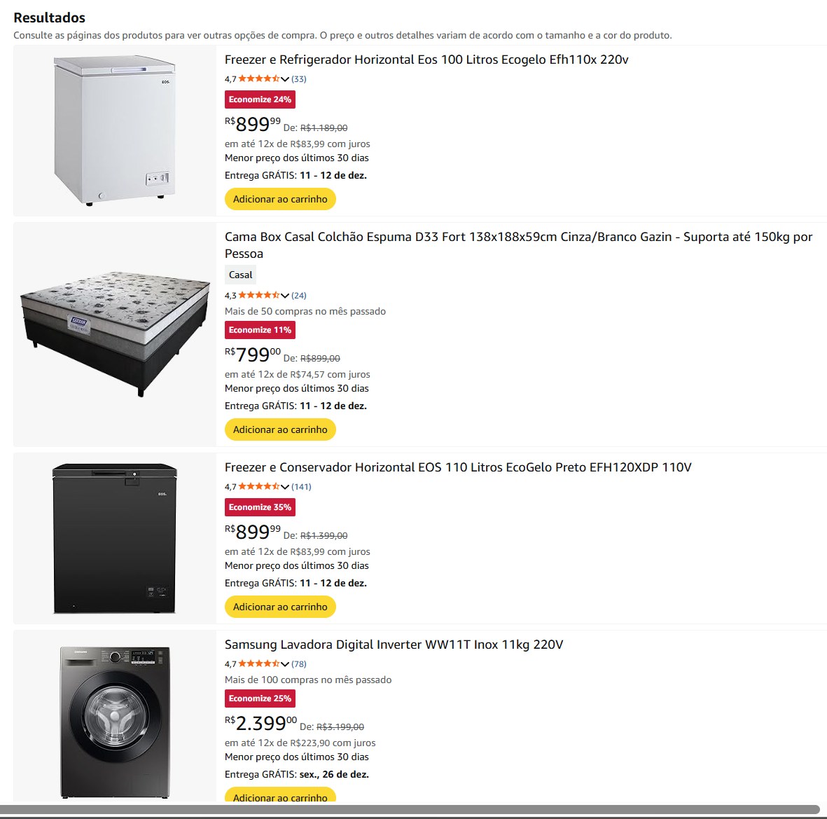 BUG Loja Drkza na Amazon – eletrodomésticos e móveis com preços surreais