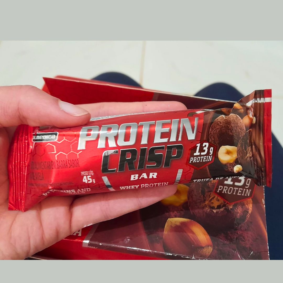 Integralmedica – Barra de Proteína Whey Protein Crisp Bar Ovomaltine – Snack Proteíco – Pré e Pós-Treino – 12 Unidades