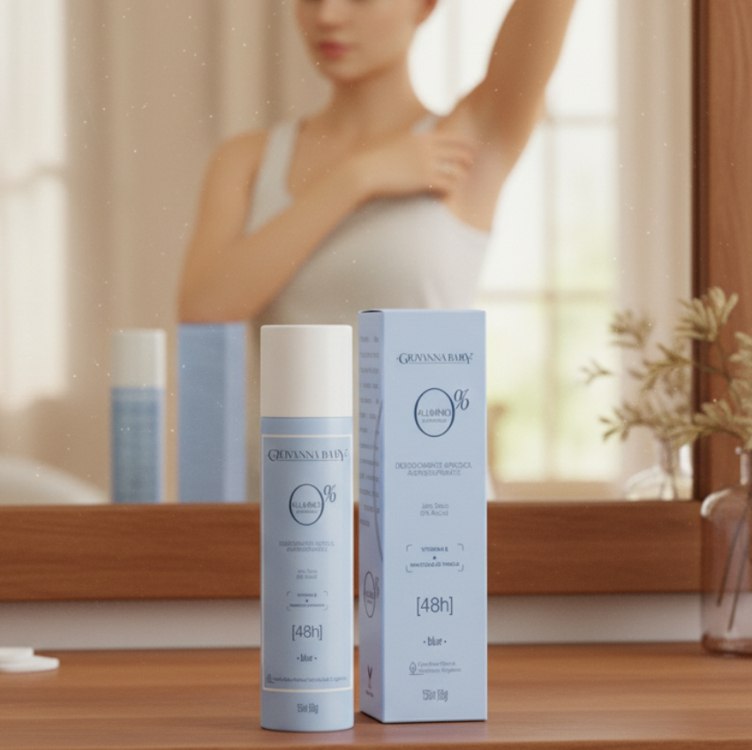 GIOVANNA BABY Desodorante Aerosol Giovanna Baby Blue 0% Aluminio & Parabeno -Jato Seco 48H 0% Álcool Vitamina E + Manteiga De Manga-150Ml