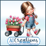 HELPING MOMMY IN THE GARDEN 2 AI CREATIONS BGP1