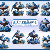 BLUEBIRD BATH AI CREATIONS BG P
