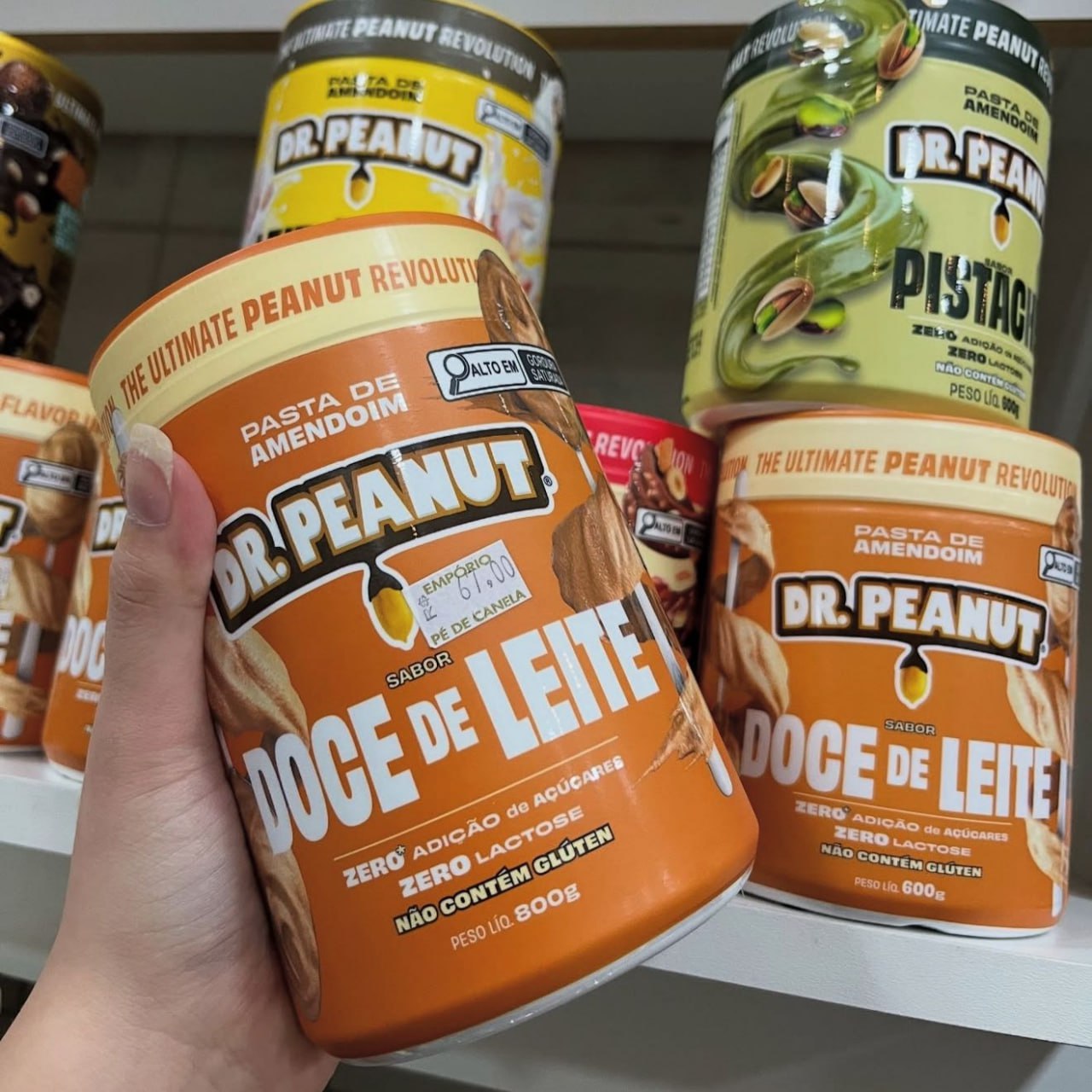 DR. PEANUT PASTA DE AMENDOIM DOCE DE LEITE 800G COM WHEY PROTEIN