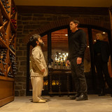 L-R: Peter Dinklage as Leon Prater, Michael C. Hall as Dexter Morgan and Uma Thurman as Charley in D