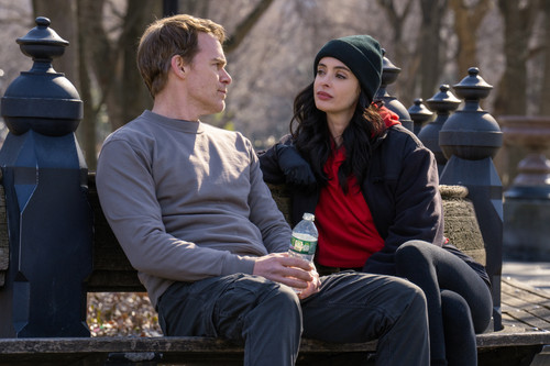 L-R: Michael C. Hall as Dexter Morgan and Krysten Ritter as Mia in Dexter: Resurrection, episode 4, .jpg