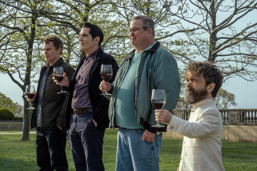 L-R: Michael C. Hall as Dexter Morgan, David Dastmalchian as Gareth, Eric Stonestreet as Al and Pete.jpg