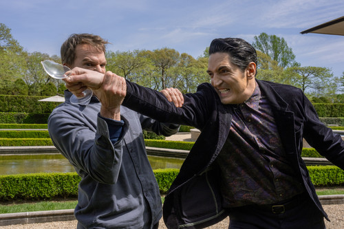 L-R: Michael C. Hall as Dexter Morgan and David Dastmalchian as Gareth in Dexter: Resurrection, epis.jpg