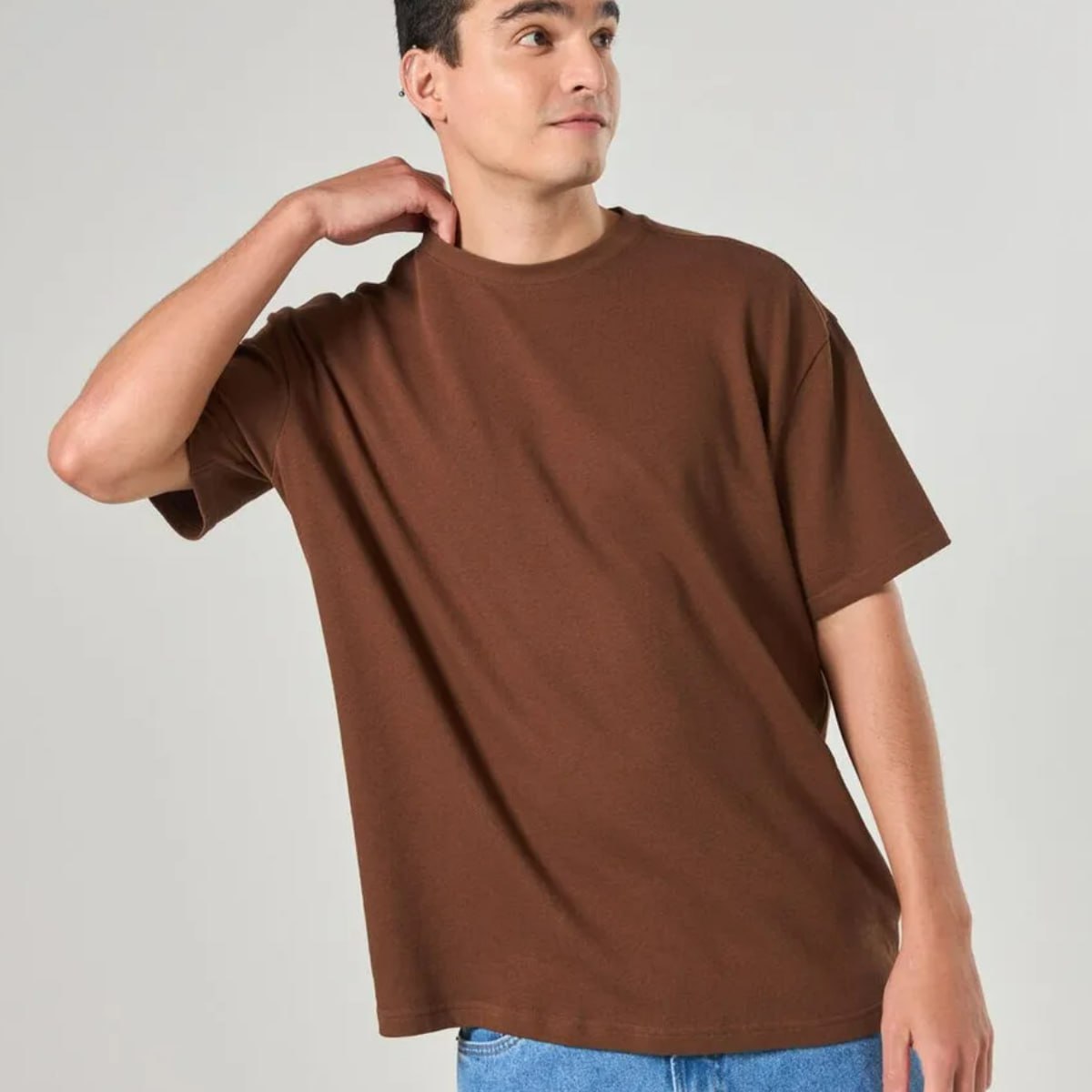 Camiseta Oversized Em Malha Retilínea