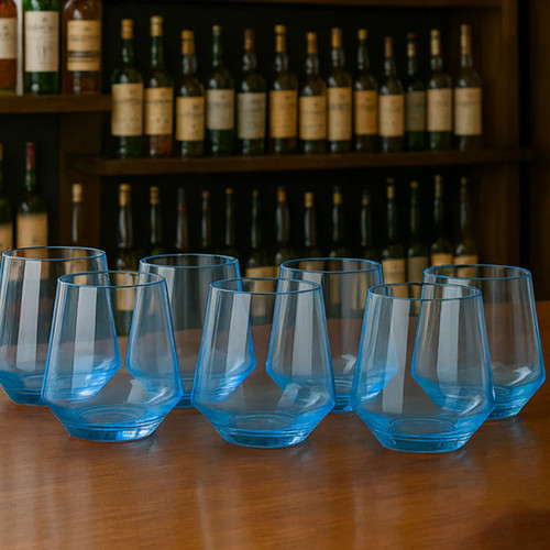 Blue Whiskey & Cocktail Glasses Set (6×270 ml) – Durable Lead-Free & Stylish.jpg