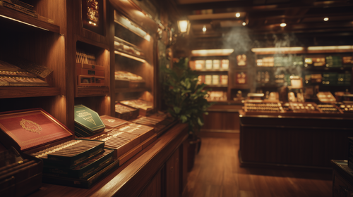 eman3139 luxury cigar shop interior warm lighting shelves lined 2794fbd0 660d 49df a29c 5cddcdbe7a1b.png