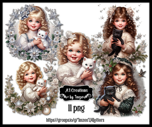 Christmas Girl with Cat 01 IM Preview11.jpg
