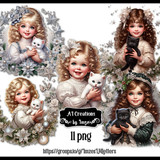 Christmas Girl with Cat 01 IM Preview11