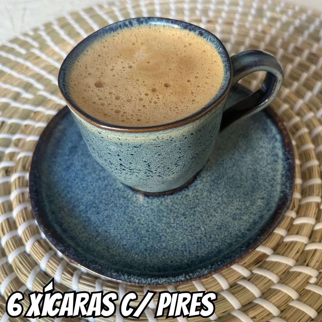Porto Brasil Conjunto com 6 Xícaras de Chá com pires Bio Titanium