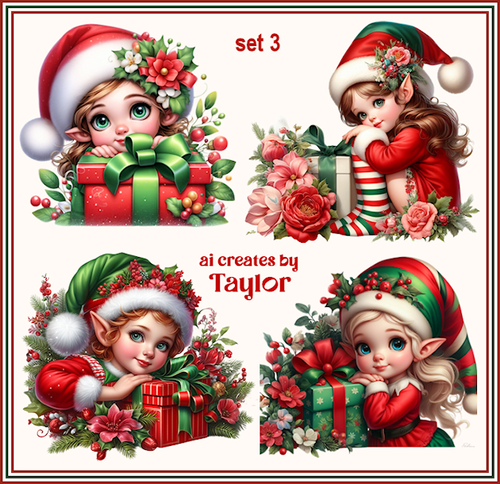 PeekingElfGirlSET3 jjtaicreates11