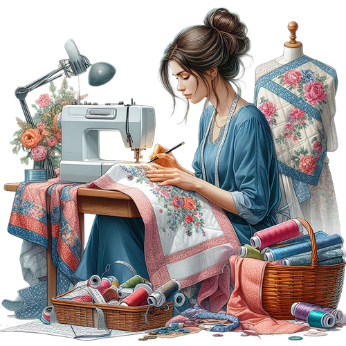 Crafting lady