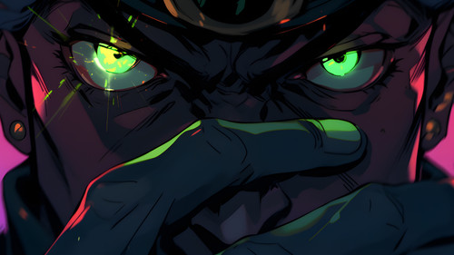 jojo bizarre adventure jotaro kujo green eyes desktop wallpaper.jpg
