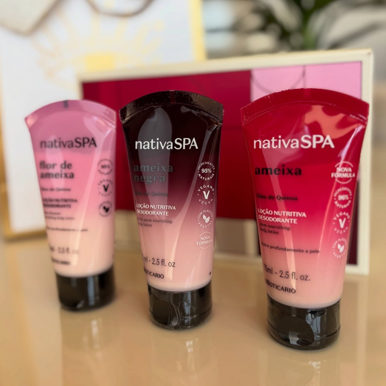 Mini Kit Presente Nativa Spa Ameixa Boticário (3 Itens)