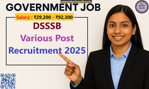 DSSSB Various Post Recruitment 2025