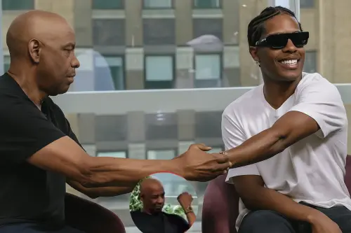 Denzel Washington Done robbed A$AP Rocky of his watch.webp