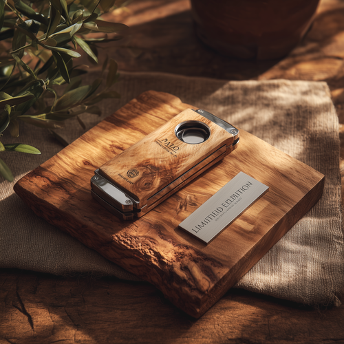 eman3139 a Palio olivewood cigar cutter displayed on rustic ced bee3ecd2 3ea0 4b0f 9ebb d7a22a77f78a.png