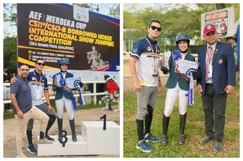 الصوت الفلسطيني | الفارسة الفلسطينية إلهام ظاهر حققت المركز الثالث في بطولة آسيا للشباب لقفز الحواجز....