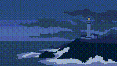 Pixel Animation Ocean Wave Loop.gif