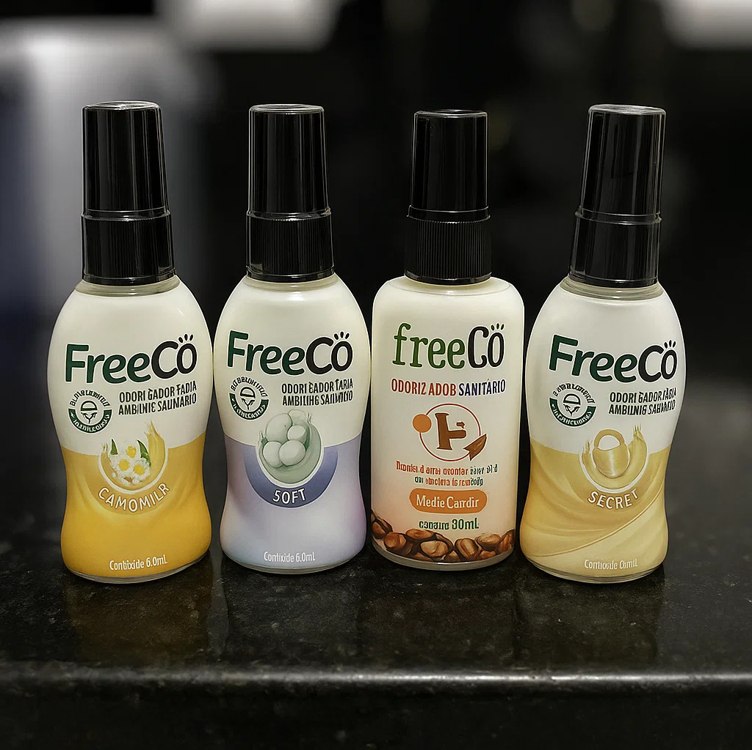Freecô Bloqueador De Odores Sanitários – Novas Fragrâncias Pack com 4 unidades