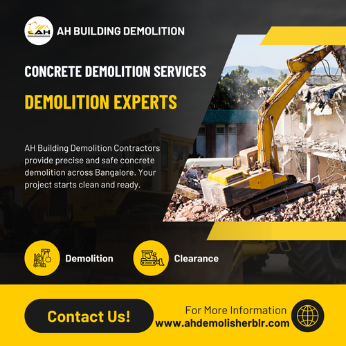 Concrete demolition completed today.