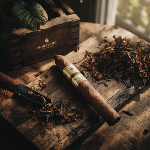 eman3139 a Montecristo No. 2 torpedo shaped cigar on rustic ced b9760e42 c8b9 47af 94f0 543935b1d561.png