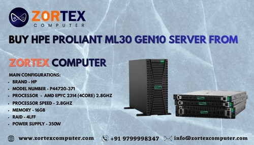 The HPE ProLiant ML30 Gen10 Server is known for its excellent performance. You get this server with .jpg