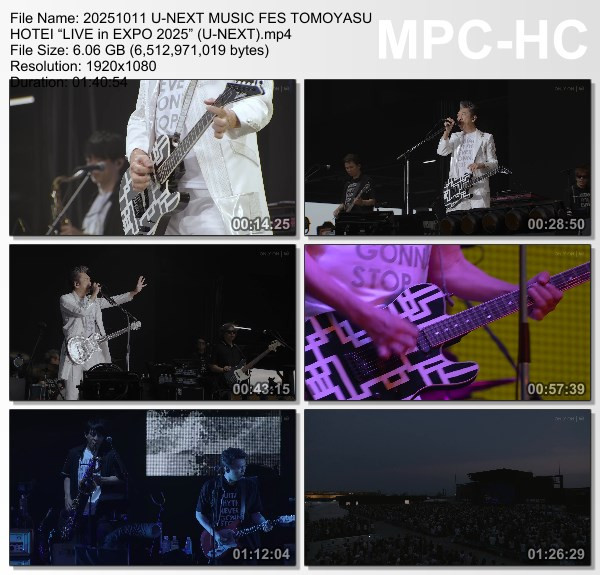 [TV-Variety] 布袋寅泰 – U-NEXT MUSIC FES TOMOYASU HOTEI “LIVE in EXPO 2025” (U-NEXT 2025.10.11)