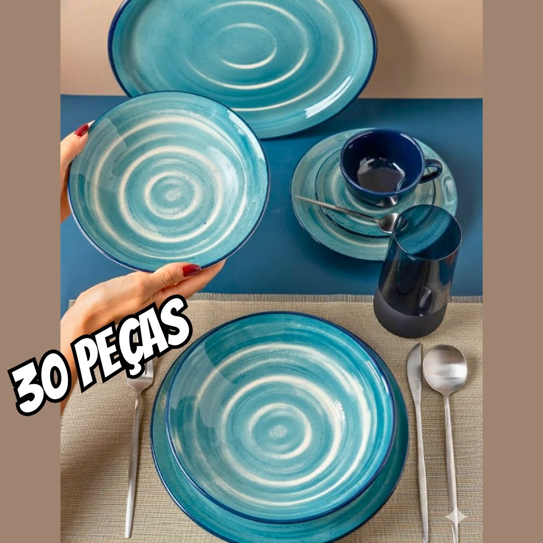 Aparelho De Jantar 30 Peças Oceanica Unni Oxford