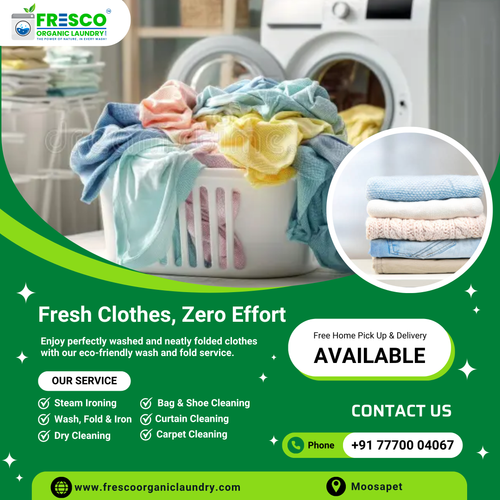 Try Fresco Organic Laundry’s Wash and Fold service in Banjara Hills fresh,  every time.