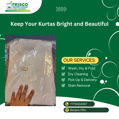 Fresco Organic Laundry’s Kurta Dry Cleaning in Banjara Hills gives vibrant freshness..png
